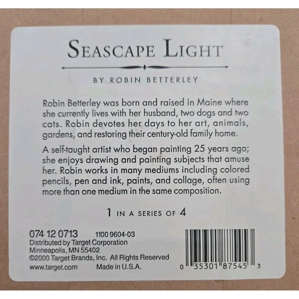 VINTAGE Framed Art Print Robin Betterley Seascape Light 2000 Target EUC!